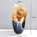 GobekUsa Gradient Glass Vase with Irregular Floral Arrangement