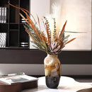 GobekUsa Gradient Glass Vase with Irregular Floral Arrangement