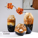 GobekUsa Gradient Glass Vase with Irregular Floral Arrangement