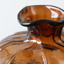 GobekUsa Brown Wavy Grain Glass Vase Terrarium Flower Home Decor Bottle
