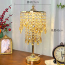 GobekUsa Crystal Glass Table Lamp with Round Stand for Bedroom Living Room
