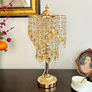 GobekUsa Crystal Glass Table Lamp with Round Stand for Bedroom Living Room