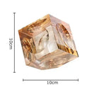 GobekUsa Crystal Cube Statue Desk Ornament - Creative Room Decor Sculpture