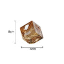 GobekUsa Crystal Cube Statue Desk Ornament - Creative Room Decor Sculpture