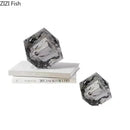 GobekUsa Crystal Cube Statue Desk Ornament - Creative Room Decor Sculpture