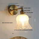 GobekUsa Amber Flower Glass Wall Light Fixture with Pull Chain Switch