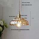 GobekUsa Amber Flower Glass LED Pendant Lights for Home Decor