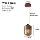GobekUsa Glass Wood Chandelier LED Pendant Light Fixture for Living Dining Bedroom