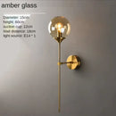 GobekUsa Glass Ball Sconce Light for Bedroom Living Room