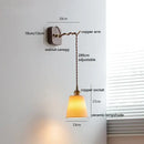 GobekUsa Ceramic Ball LED Wall Lights with Pull Chain Switch for Bedroom Bathroom