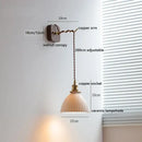 GobekUsa Ceramic Ball LED Wall Lights with Pull Chain Switch for Bedroom Bathroom