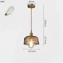 GobekUsa Glass Copper Pendant Lights for Dinning Living Room Decor