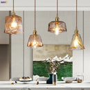 GobekUsa Glass Copper Pendant Lights for Dinning Living Room Decor
