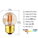 Amber glass g40 edison led bulbs garden filament lamp by Decorbites