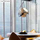 GobekUsa Amber Glass Pendant Light Ball Industrial Hanging Lamp E27 Plating Adjustable Chandelier for Kitchen Island Bedroom Hallway