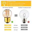 Amber glass vintage led bulb bedroom warm white light by Decorbites