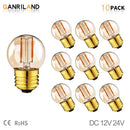 Amber glass vintage led bulb bedroom warm white light by Decorbites