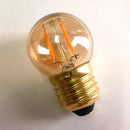 Amber glass vintage led bulb bedroom warm white light by Decorbites