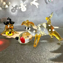 Amber & gold crystal cartoon puppy figurine bedroom decor by Decorbites