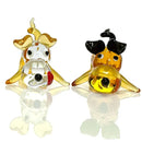 Amber & gold crystal cartoon puppy figurine bedroom decor by Decorbites