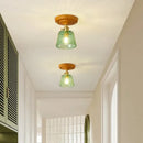 GobekUsa Brass Glass Ceiling Lamp Modern LED Light Fixture - Elegant Home Decor