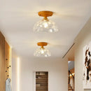 GobekUsa Brass Glass Ceiling Lamp Modern LED Light Fixture - Elegant Home Decor