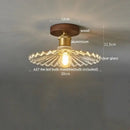 GobekUsa Brass Glass Ceiling Lamp Modern LED Light Fixture - Elegant Home Decor