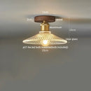 GobekUsa Brass Glass Ceiling Lamp Modern LED Light Fixture - Elegant Home Decor