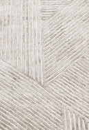 Amber Modern Geometrical Beige Hand Tufted Wool Rug