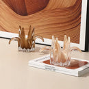 GobekUsa Glass Petal Candle Holder for Home Decoration and Storage