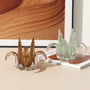 GobekUsa Glass Petal Candle Holder for Home Decoration and Storage