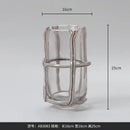 GobekUsa Clear Glass Cross Flower Vase - Home Decor & Terrarium Display