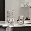 GobekUsa Clear Glass Cross Flower Vase - Home Decor & Terrarium Display
