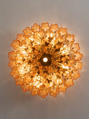 Amber Star-Shaped Glass Tube Ceiling Light
