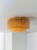 Amber Star-Shaped Glass Tube Ceiling Light