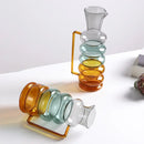 GobekUsa Glass Bubble Ring Vase: Transparent Handle Vase for Flower Arrangement & Home Decor