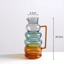 GobekUsa Glass Bubble Ring Vase: Transparent Handle Vase for Flower Arrangement & Home Decor
