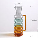GobekUsa Glass Bubble Ring Vase: Transparent Handle Vase for Flower Arrangement & Home Decor
