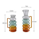 GobekUsa Glass Bubble Ring Vase: Transparent Handle Vase for Flower Arrangement & Home Decor