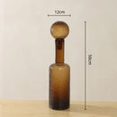 GobekUsa Clear Glass Vase with Lid, Home Decor, Aromatherapy Bottle & Candle Holder