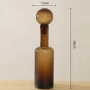 GobekUsa Clear Glass Vase with Lid, Home Decor, Aromatherapy Bottle & Candle Holder