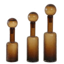 GobekUsa Clear Glass Vase with Lid, Home Decor, Aromatherapy Bottle & Candle Holder