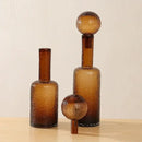GobekUsa Clear Glass Vase with Lid, Home Decor, Aromatherapy Bottle & Candle Holder