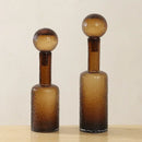 GobekUsa Clear Glass Vase with Lid, Home Decor, Aromatherapy Bottle & Candle Holder