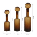 GobekUsa Clear Glass Vase with Lid, Home Decor, Aromatherapy Bottle & Candle Holder