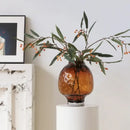 Glass Vase Gradient Finish for Flower Arrangements and Modern Home Decor Tabletop Accent