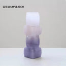 Glass Vase Gradient Finish for Flower Arrangements and Modern Home Decor Tabletop Accent