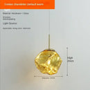GobekUsa Ice Glass Pendant Light for Hallway Dining Living Bedroom - Modern Hanging Lamp