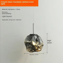 GobekUsa Ice Glass Pendant Light for Hallway Dining Living Bedroom - Modern Hanging Lamp