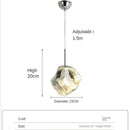 GobekUsa Ice Glass Pendant Light for Hallway Dining Living Bedroom - Modern Hanging Lamp
